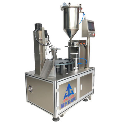 0.1kw Automatische lipgloss vulmachine Rotary Disc Mascara vulmachine