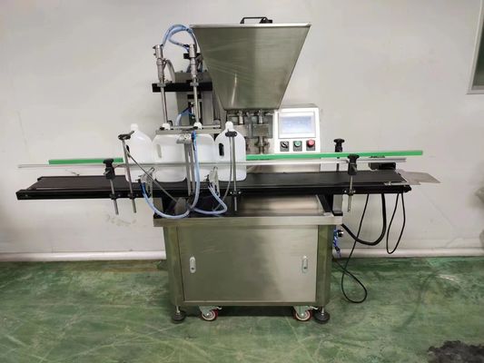 Servo-filingmachine voor cosmetische crème, met dubbele kop, met pomp en tandwiel