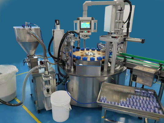 Doppelkop cosmetische crème vulmachine SUS304 crème pot vulmachine