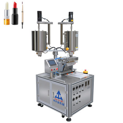SUS304 Brow Pencil Filling Machine 12 Holes Double Barrel Automatic Lipstick Filling Machine