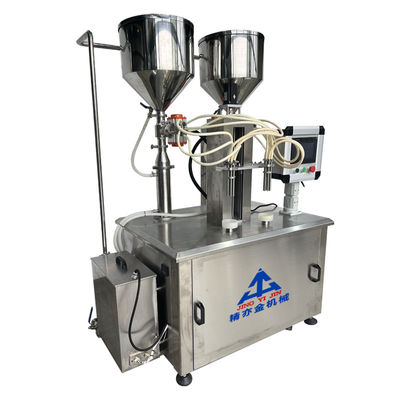 twee-kleurige chocolade schroefverwarmingsvulmachine